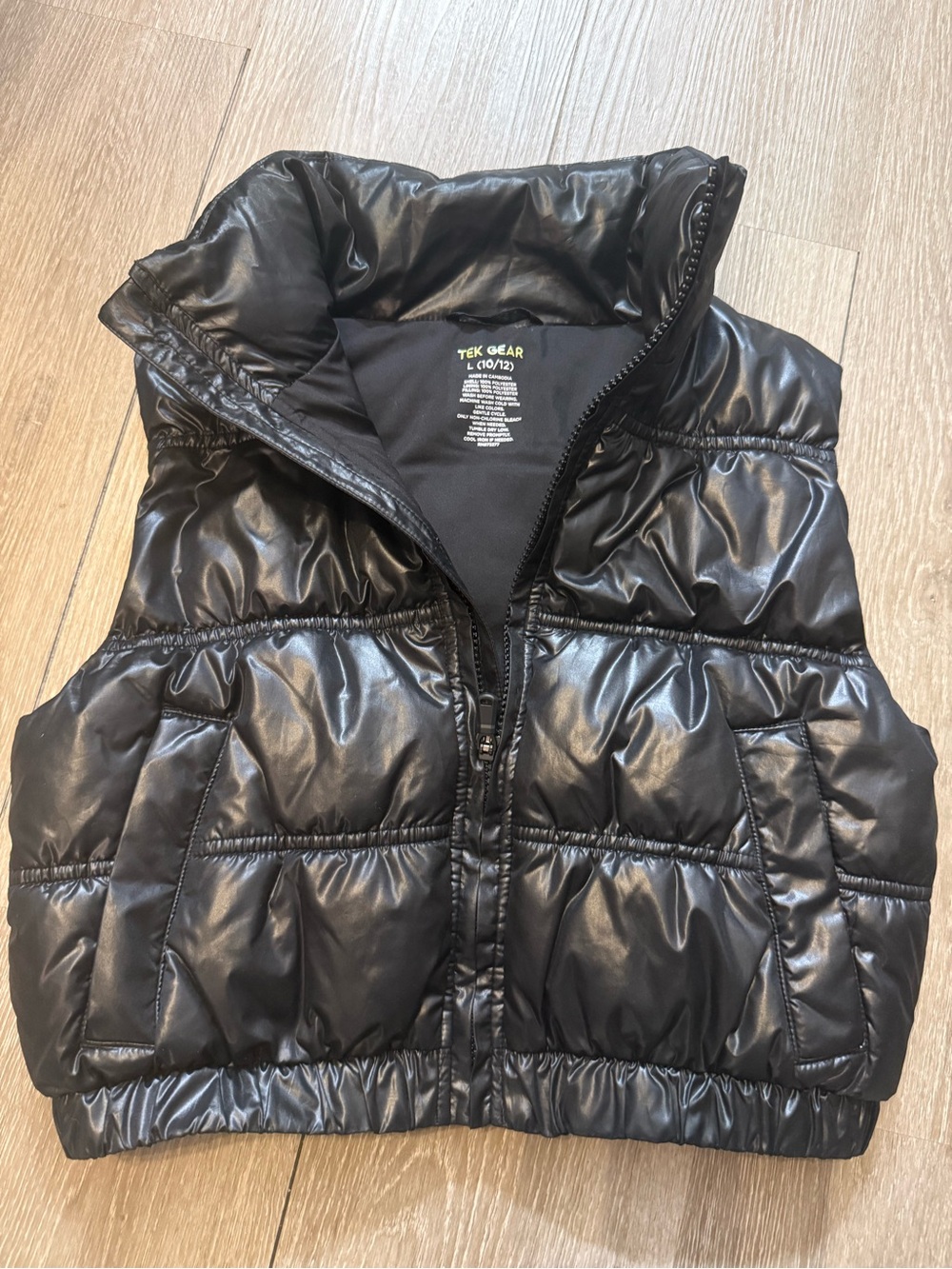 tek gear Black Quilted Kids Puffer Vest